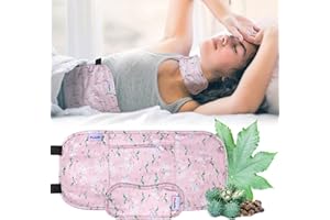 Pedobi 2 Pack Castor Oil Pack Wrap Organic Cotton for Liver Detox, Reusable Castor Oil Compress Highly Absorbent Anti Oil Leak（Oil are Not Include）