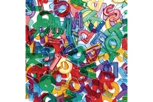 Colorations Translucent Multi-Color Uppercase Plastic Letters, 3/4" Ea, 208 Pieces, Collaging, ABC Letters, Alphabet For Kids