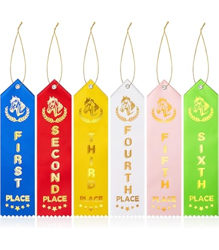 Amazon.com: RibbonsNow Horse Show 4th Place Ribbons – 50 White