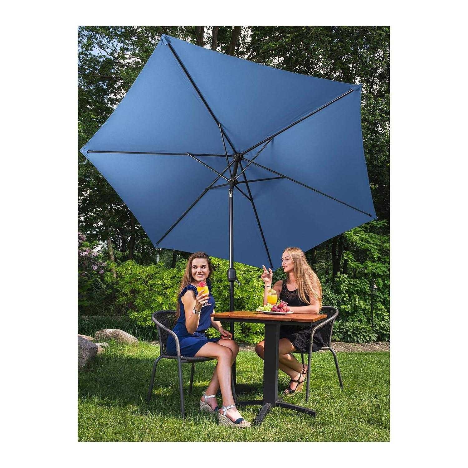 Uniprodo Sombrilla Para Terraza Uni Umbrella TR300BL Color Azul
