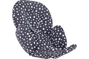 JYOKO Kids Reducer Cushion Infant Head & Baby Body Support Antiallergic 100% Cotton (Head, Body and Back Support, Winter Sky) 3 Parts