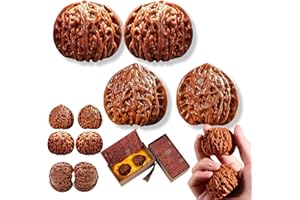 Natural Chinese Wenwan Walnuts, 1.7in Chinese Walnuts Fidget, Traditional Chinese Fidget Walnut, Grip Ball Palm Massage Gadge