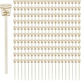 Acshio 200 Pieces Wooden Coffee Stirrers, 6 inch Disposable Coffee Stir Sticks, Hot Drink Beverage Stirring Swizzle Stir Stick Coffee Mixer for Coffee, Milk, Juice, Cocktail, Chocolate, Christmas
