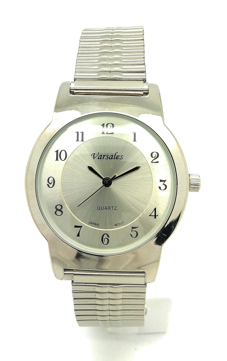 Buy Mens Slim Case Stretch Elastic Band Fashion Watch Versales (Silver