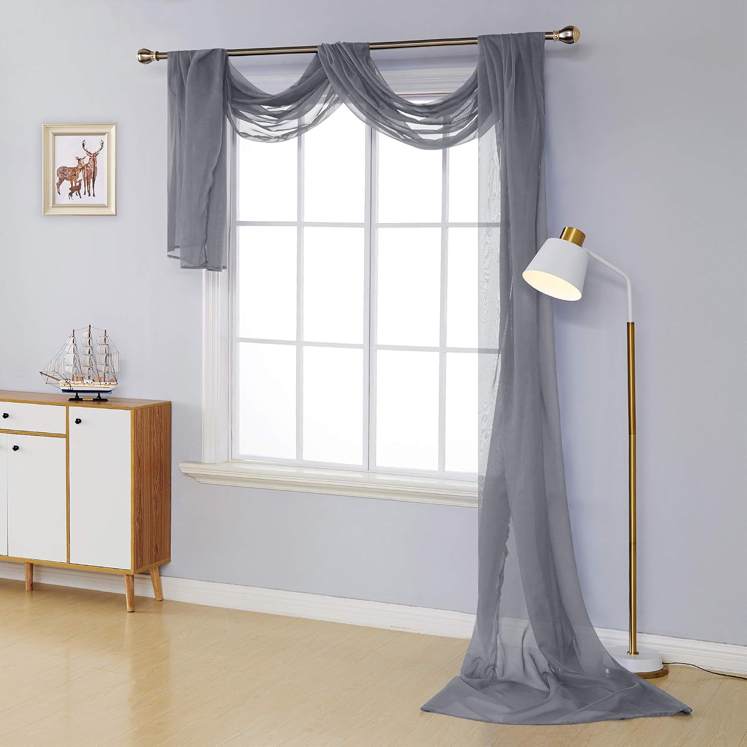 Amazon Com Deconovo Home Decor Extra Long Sheer Curtain Scarf