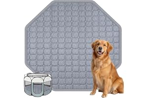 IPOZITO Dog Bed Mat Suitable for Pet Playpen Washable Crate Pad for Large Sized Dog Soft Crate Mat with Anti-Slip Bottom Gray 45 inch