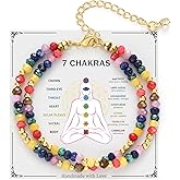 Nymerianoble Healing Crystals Green Bracelets for Women, Chakra Bracelets Birthday Gifts for Her Sister Natural Stone Bracelet Stress Relief Gifts