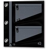 iScholar iQ+ Jumbo Expandable Pencil Pouch, 3 Pockets, Black (55035-BK)