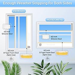 Garfine Portable AC Window Seal Kit - Compatible