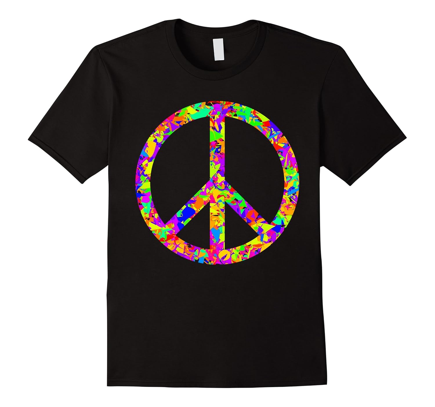 EDM Electronic Dance Neon Peace Sign PLUR Rave T-Shirt-Rose – Rosetshirt