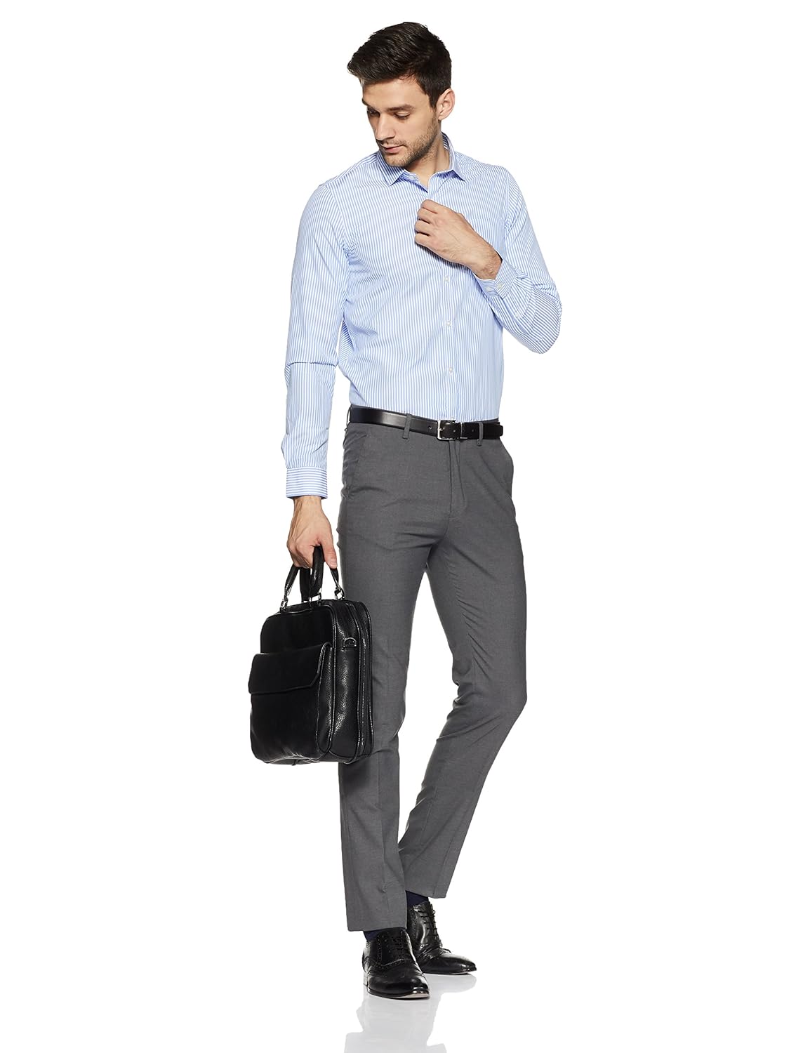 ex by excalibur men's solid regular fit formal shirt