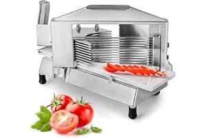VEVOR Commercial Tomato Slicer, 1/4 inch Tomato Cutter Slicer, Stainless Steel Heavy Duty Tomato Slicer Machine, Manual Tomat