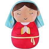 SEAOPOP Our Lady of Guadalupe Plush Toy, 8 Inch Virgin Mary Stuffed Doll Catholic Baby Gifts, Religious Stuffed Plushie for Kids Girls, Gift for Religious Kids Christmas Birthday Baptism