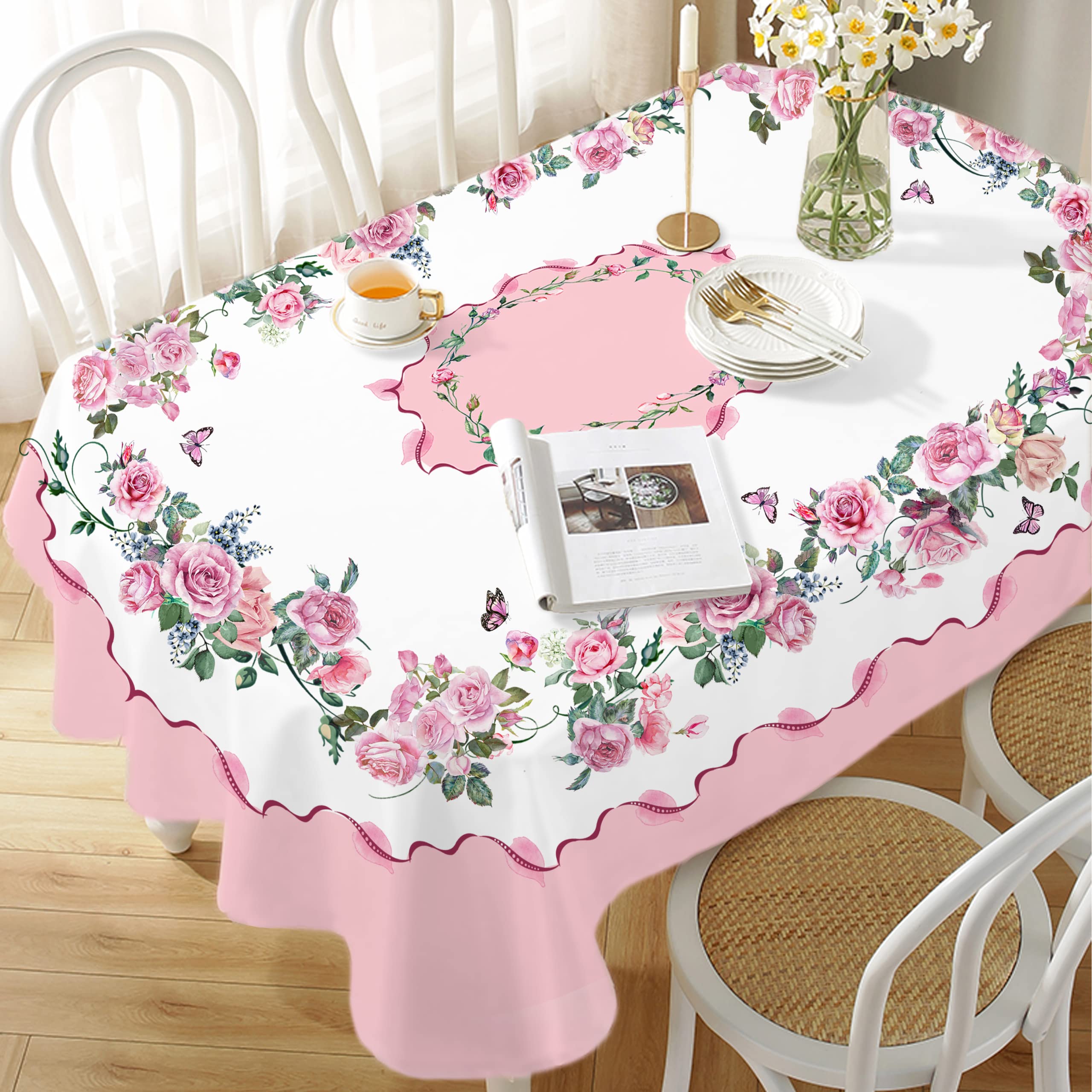 Yighty Oval Spring Tablecloth 60x84