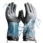 Schwer 100% Waterproof Winter Work Gloves, Long Freezer Glove with Water-based PU Coating, Ultimate Warmth, Non-Slip, Thermal Glove for Outdoor Activities & Daily Work, Hiking, Camping, Washing, XL