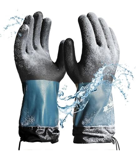 Gants De Travail Hiver LANON PU - Doublure Polaire Chaude Imperméable Antidérapants Taille L