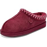 Fireside by Dearfoams Women’s Greta Genuine Shearling Clog Slippers, 100% Natural Suede Clogs for Outdoor & Indoor