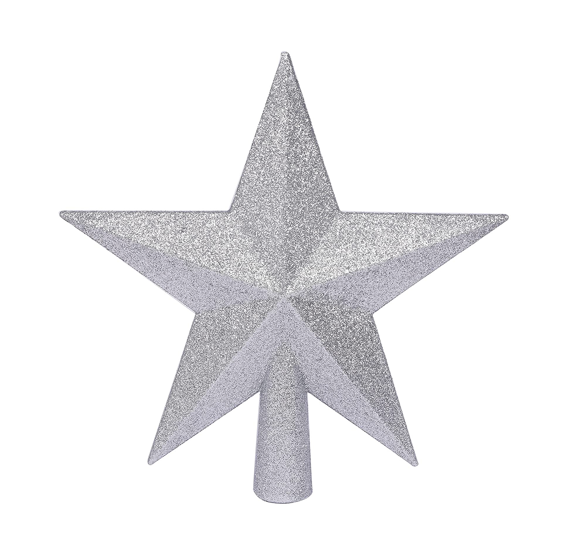 YYCRAFT Glitter Star Tree Topper Christmas Decoration-8 Inch,Silver