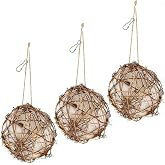 winemana Bird Nesting Material Holder for Hummingbirds, 3 Pack Natural Nesting Balls with Cotton Fibers for Wild Birds Outdoor Hummingbird House Gift for Bird Lovers Refillable