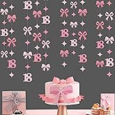 Glitter Pink 18th Bow Birthday Decorations Hot Pink Conquette Bow Garland Streamer Banner Backdrop for Girls Happy 18th Birthday Time to Adult Cheers to 18 Years Old Anniversary Party Supplies
