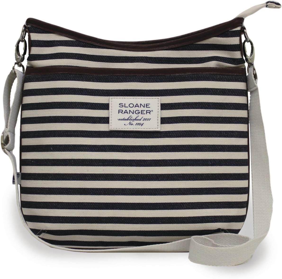 Sloane Ranger Large Crossbody Bag (Denim Stripe)