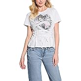 Guess Womens Eco Short Sleeve Duchess Lace Up Tee