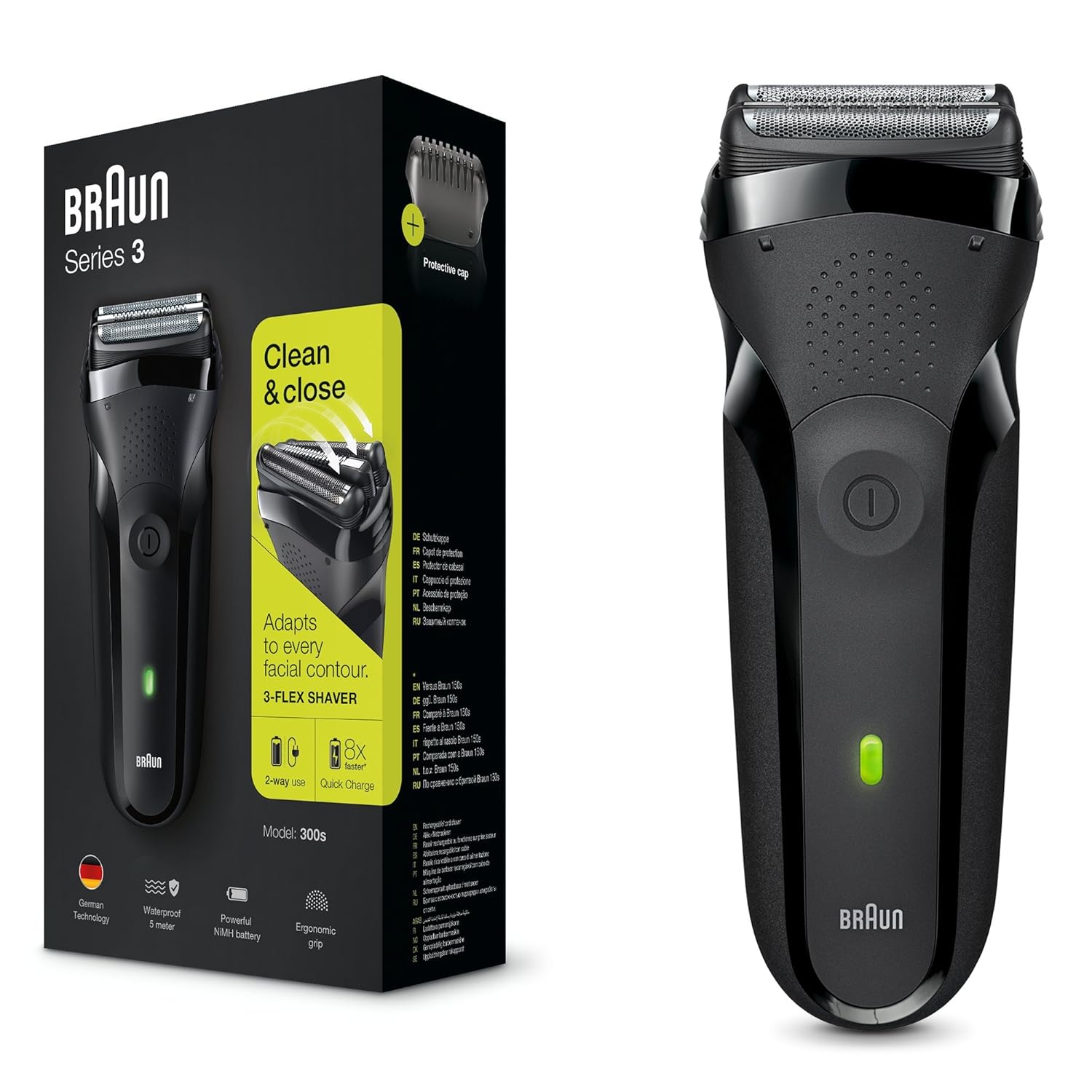 Braun Series 3 300s Electric Shaver for Men/Rechargeable Electric Razor,  Black: Amazon.co.uk: Health & Personal Care