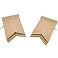 Parfair Dessin 40 Pcs Stiffened Swallowtail Flag Bunting Burlap Banner PreStringed DIY Garland Decoration for Holidays Camping Halloween Christmas 40 Feet (Natural, Flag 1)