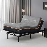 EGOHOME Adjustable Bed Frame Full and 12" Memory Foam Mattress, Independent Head and Foot Incline Electric Bed with Massage, Wireless Remote, Zero Gravity, USB Ports, Adjustable Legs, No Headboard