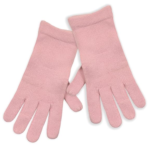 Ladies Pale Pink Knitted Winter Gloves New Women's Soft Touch Gloves Amazon.co.uk Clothing