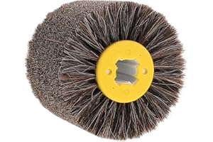 KALLORY Polishing Buffing Brush Horsehair Wheel Drill Attachment for Carving Furniture Surface Finishing and