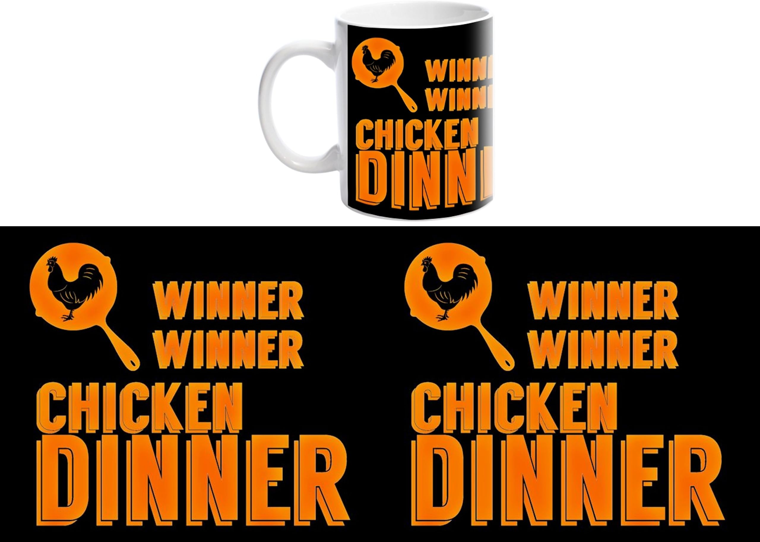 PUBG Player Unknown Battlegrounds 'Winner Winner Chicken Dinner' 11oz Mug by Forever Personal Designs