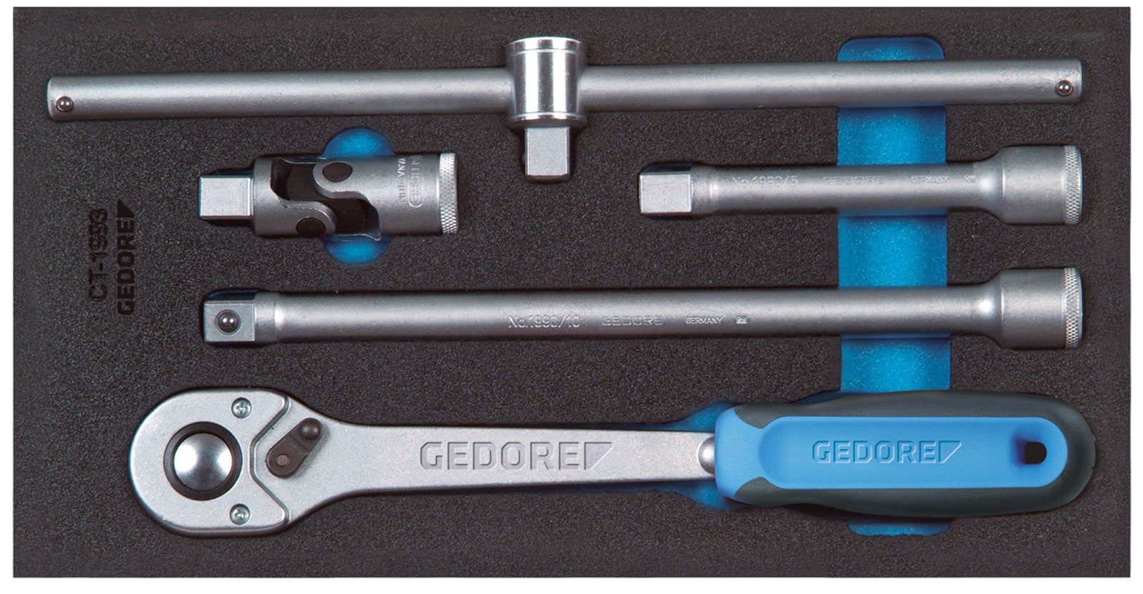 GEDORE 1500 CT1-1993 T Accessory for Socket Spanner Inserts 1/2 Inch in Check Tool Module, Pack of 1