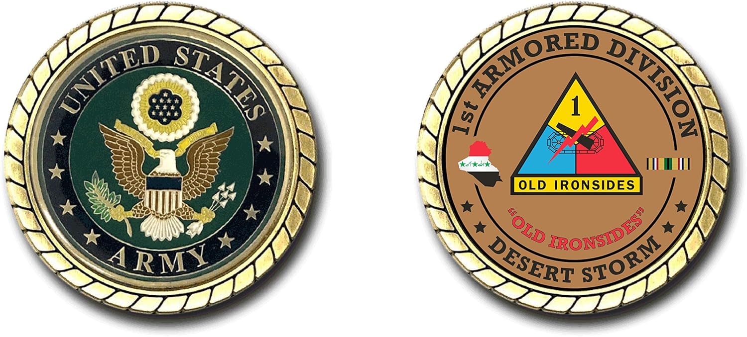 Amazon Com 1st Armored Division Desert Storm Challenge Coin Officially Licensed Toys Games