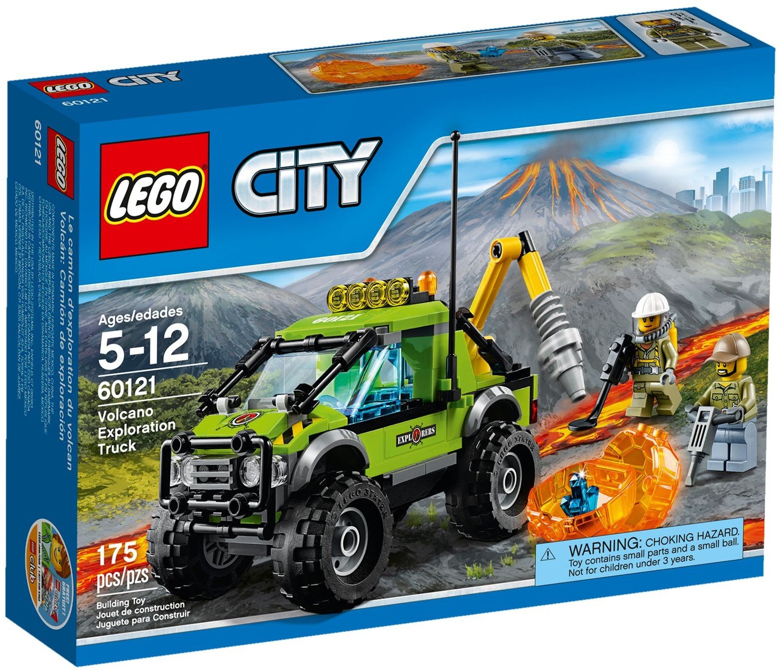 LEGO 60121 City In/Out Volcano Exploration Truck Construction Set - Multi-Coloured