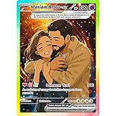 NESTURA Custom Card Couples Valentine | Sweet Valentines Anime Gift Idea for Lovers | Custom Valentines Cards Metal Gaming Style | Best Anniversary, Engagement, Wedding, Proposal Gifts for Him Her
