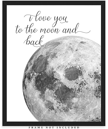 Amazon Com I Love You To The Moon And Back Typography Wall Art