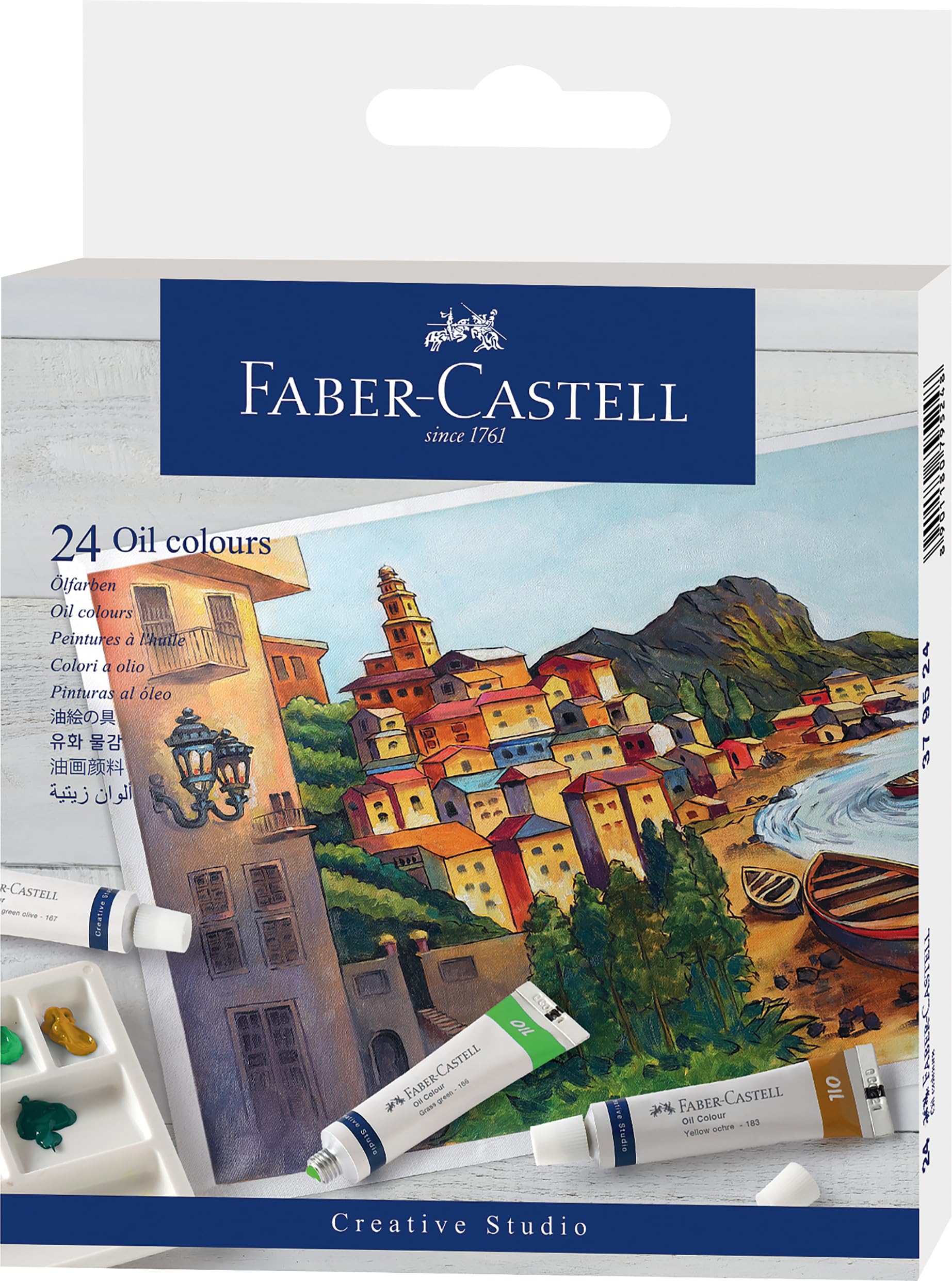 Faber-Castell Creative Studio Oil Colours, 24x 20ml Tubes, Multicoloured, Art, Craft, Drawing, Sketching, Home, School, University, Colouring