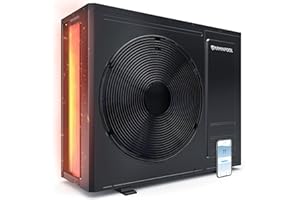 VARMINPOOL Electric Pool Heater for 10000 Gals Above and In Ground Swimming Pools, 35100BTU Pool Heat Pump with Heat and Cool Mode, WiFi Control, Titanium Heat Exchanger, 240V