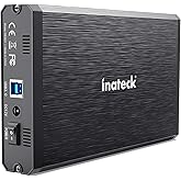 Inateck 3.5 Hard Drive Enclosure, Aluminum USB 3.0 Sata HDD Enclosure, FE3001