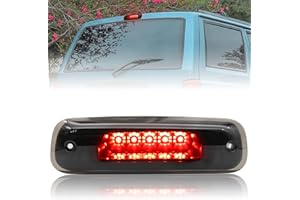 LED 3rd Third Brake Light for Cherokee 97-01, KEWISAUTO Smoked Black Center High Mount Stop Light for Jeep Cherokee 1997 1998 1999 2000 2001 Accessories(1PCS, Replace# 55155614AE)