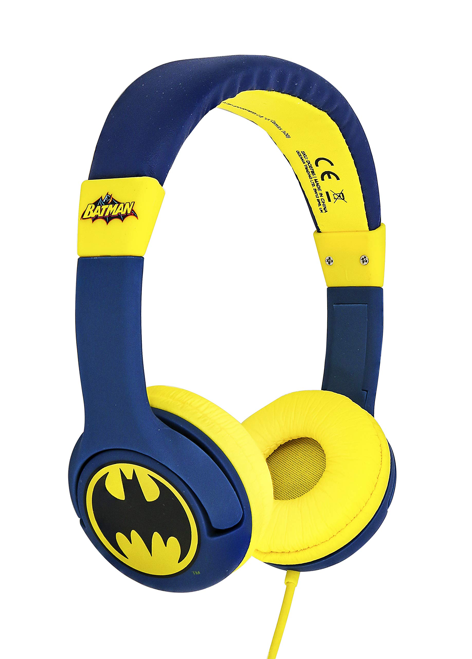 OTL Technologies Kids Headphones - Batman Bat Signal Wired Headphones for Children Aged 3 to 7 Years Blue