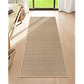 Lahome Noe Farmhouse Kitchen Runner, 2x5 Entryway Runner Rug Non Slip for Entryway Indoor Washable Carpet for Hallway Neutral