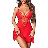 Avidlove Womens Nightgowns Sexy Sleepwear Chemise Lingerie Slip Dress Lace Nighty