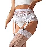 Womens Lace Garter Belts Sexy Garter Belt for Thigh Highs Plus Size Garters Lingerie Suspender Belt with 4 Strap Slip