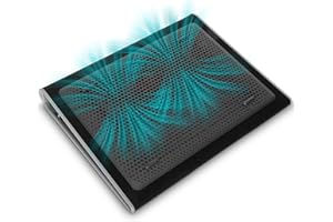 Targus 17 inch Dual Fan Lap Chill Mat - Soft Neoprene Laptop Cooling Pad, Heat Protection/Dispersion Laptop Cooler/Fan, USB-A Connection, Black