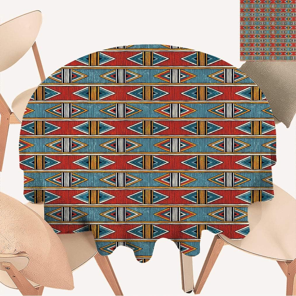 Joedecor African 70" Round Tablecloths, Tribal Horizontal