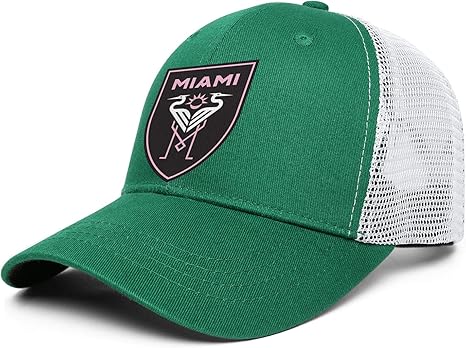 Amazon.com: TYYIN Inter-Miami-CF Men Women Novelty Mesh Dad Cap Green