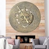 Trintion Garden Thermometer Clock Bronze 30cm Vintage Style Weatherproof view 7