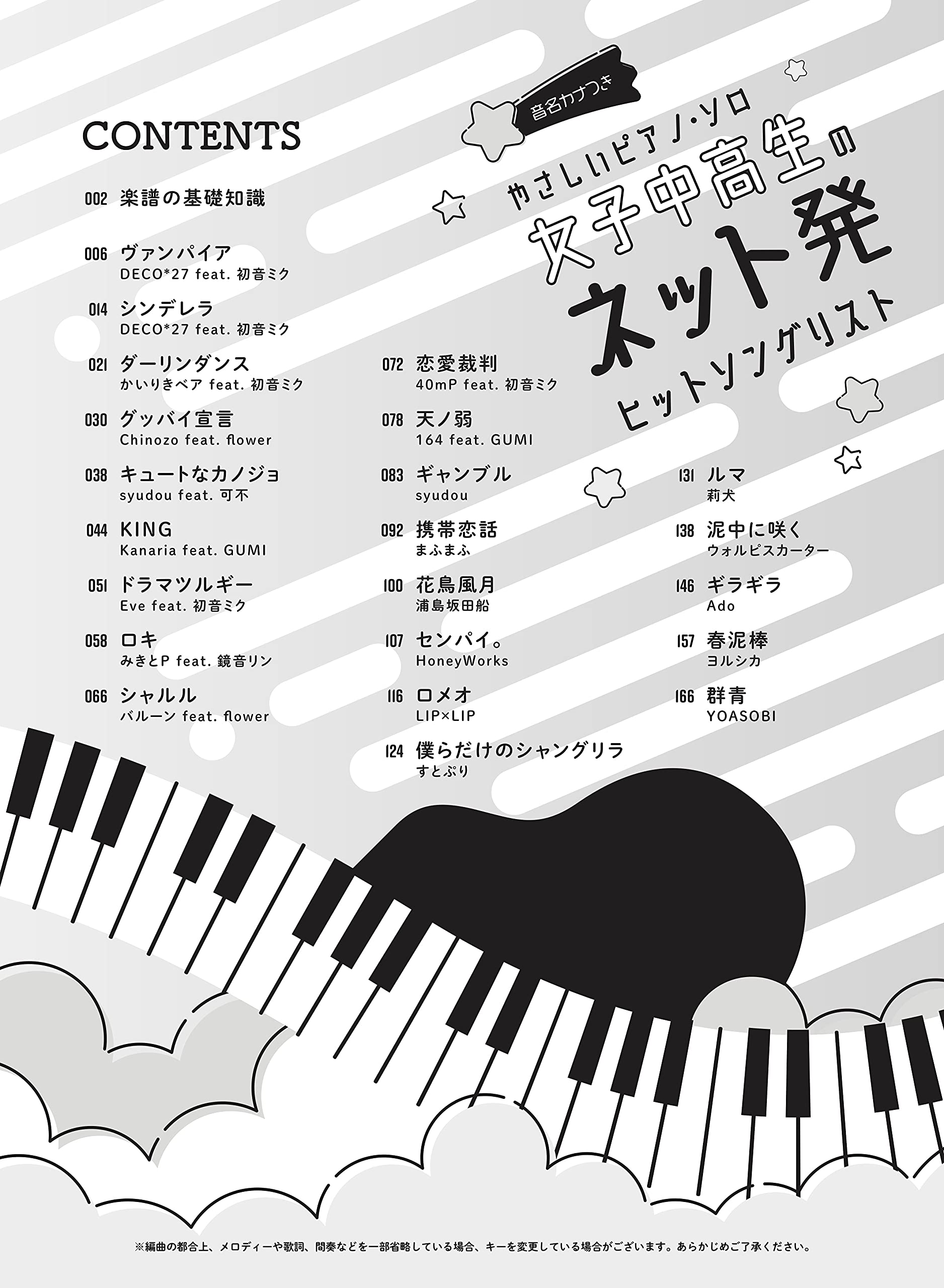 Amazon 音名カナつきやさしいピアノ ソロ 女子中高生のネット発ヒットソングリスト シンコーミュージック スコア編集部 本 通販 Amazon 音名カナつきやさしいピアノ ソロ 女子中高生のネット発ヒットソングリスト シンコーミュージック スコア編集部 本 通販